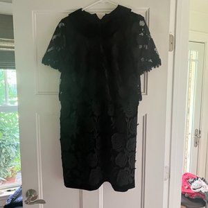 Black Velvet Lace two Piece Dress